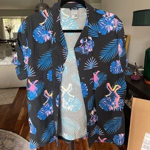 Dutch Bros Hawaiian button up shirt
